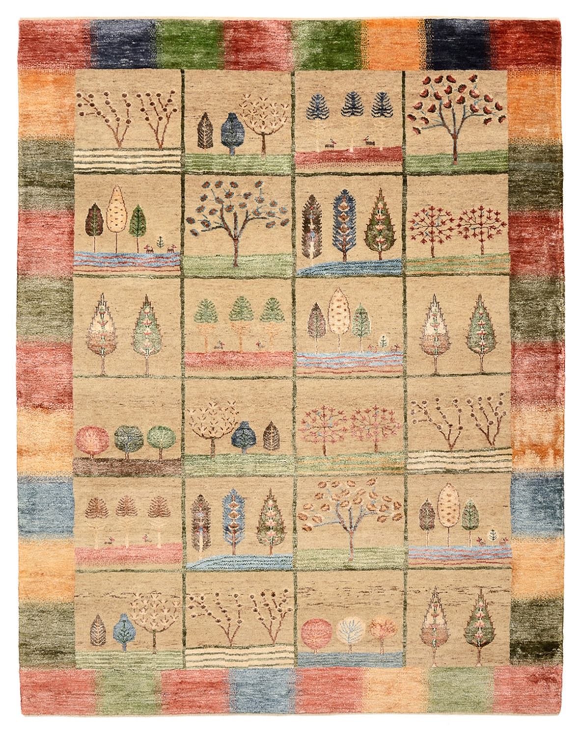 Alfombra Gabbeh - Loribaft Indus - 201 x 157 cm - multicolor