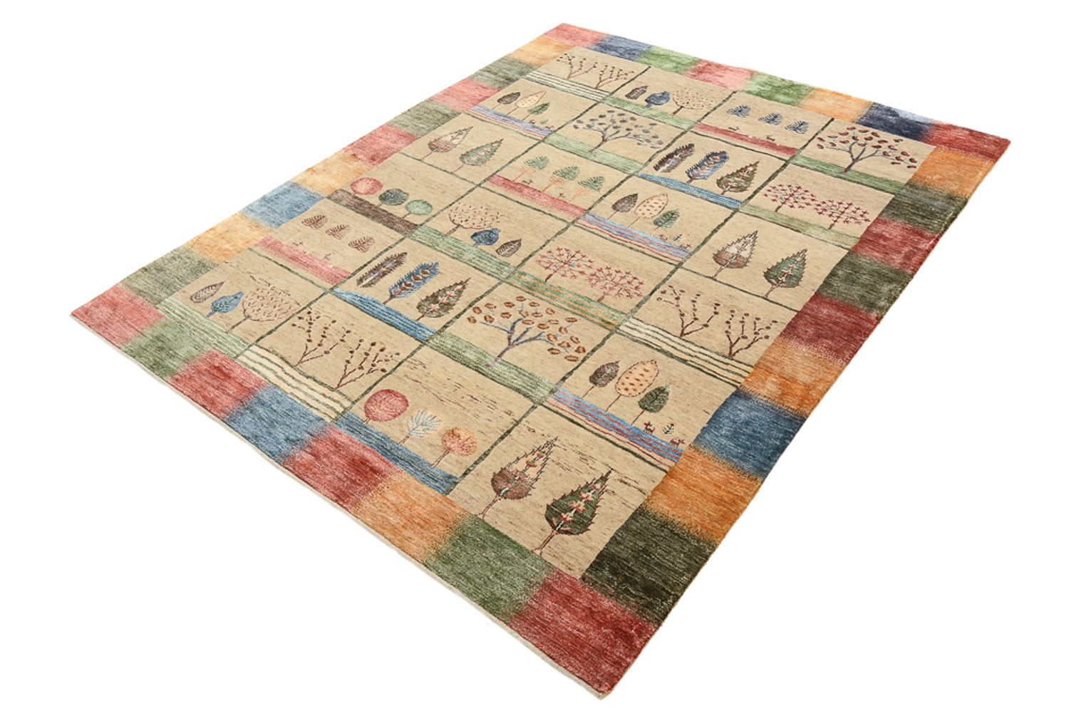 Alfombra Gabbeh - Loribaft Indus - 201 x 157 cm - multicolor