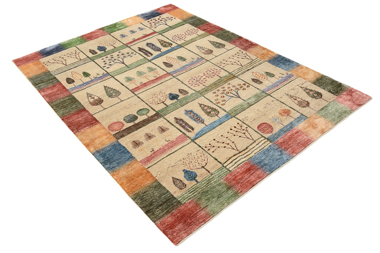 Alfombra Gabbeh - Loribaft Indus - 201 x 157 cm - multicolor