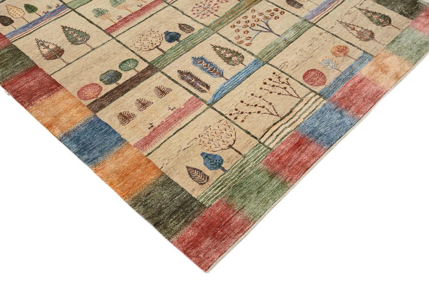 Alfombra Gabbeh - Loribaft Indus - 201 x 157 cm - multicolor