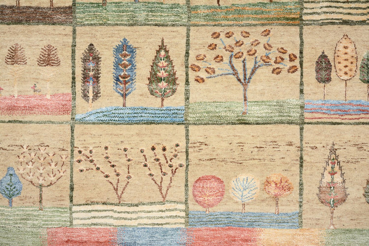 Alfombra Gabbeh - Loribaft Indus - 201 x 157 cm - multicolor