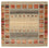 Alfombra Gabbeh - Loribaft Indus cuadrado  - 156 x 152 cm - beige oscuro