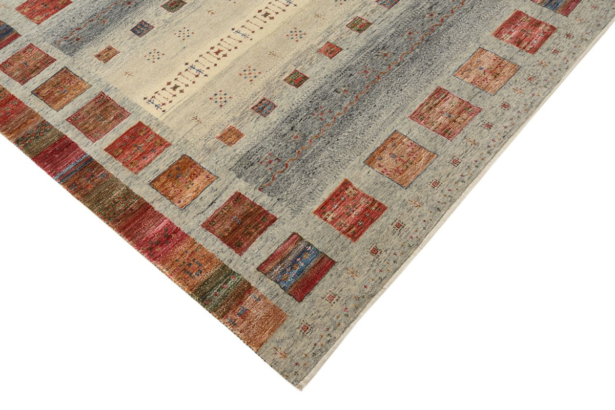 Alfombra Gabbeh - Loribaft Indus cuadrado  - 156 x 152 cm - beige oscuro