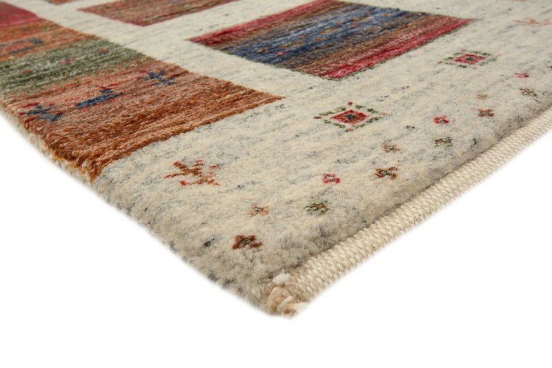 Alfombra Gabbeh - Loribaft Indus cuadrado  - 156 x 156 cm - beige oscuro