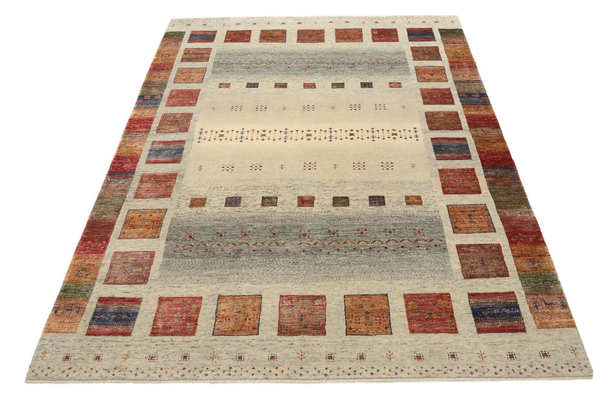 Alfombra Gabbeh - Loribaft Indus - 204 x 154 cm - beige oscuro