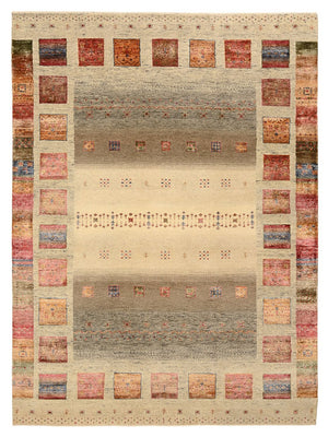 Alfombra Gabbeh - Loribaft Indus - 205 x 157 cm - beige oscuro