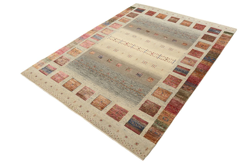 Alfombra Gabbeh - Loribaft Indus - 205 x 157 cm - beige oscuro