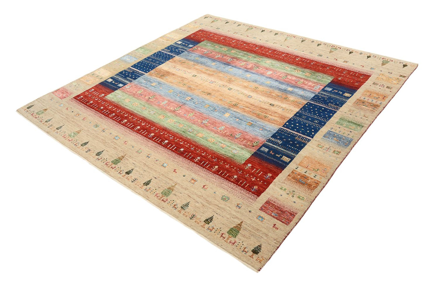 Indo Loribaft Alfombra 203x203cm - Alfombra de lana