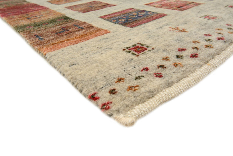 Alfombra de pasillo Alfombra Gabbeh - Loribaft Indus - 306 x 84 cm - beige oscuro
