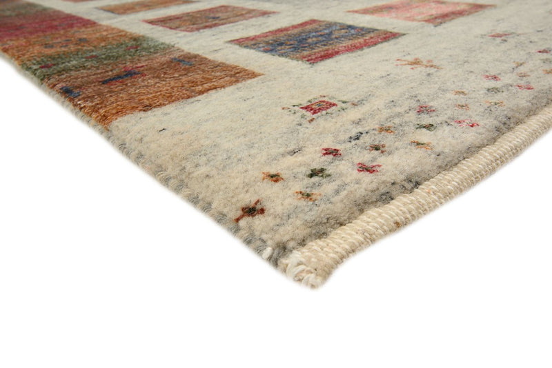 Alfombra de pasillo Alfombra Gabbeh - Loribaft Indus - 306 x 85 cm - beige oscuro