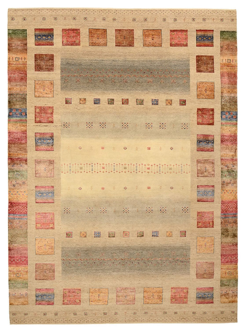 Alfombra Gabbeh - Loribaft Indus - 351 x 254 cm - beige oscuro