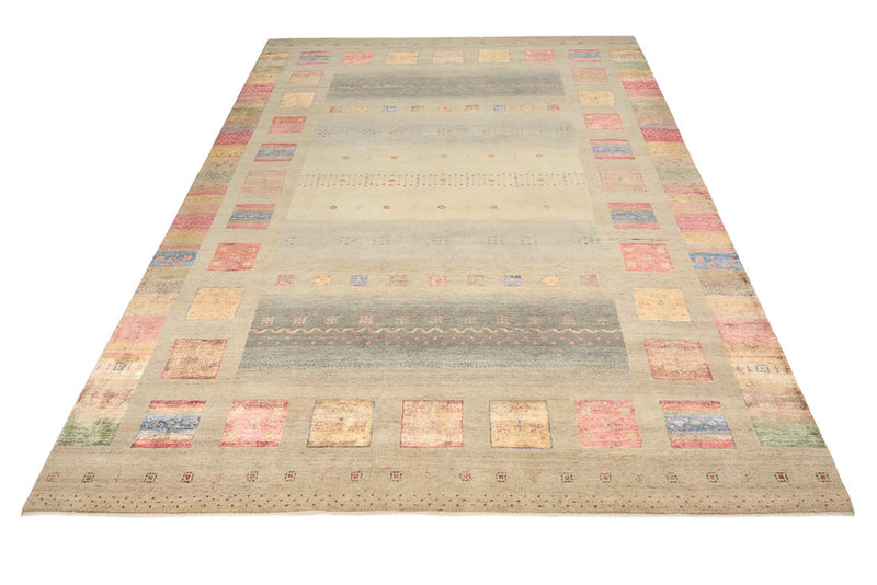Alfombra Gabbeh - Loribaft Indus - 351 x 254 cm - beige oscuro