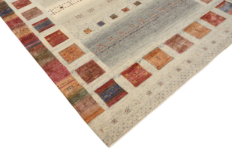 Alfombra Gabbeh - Loribaft Indus - 301 x 207 cm - beige oscuro