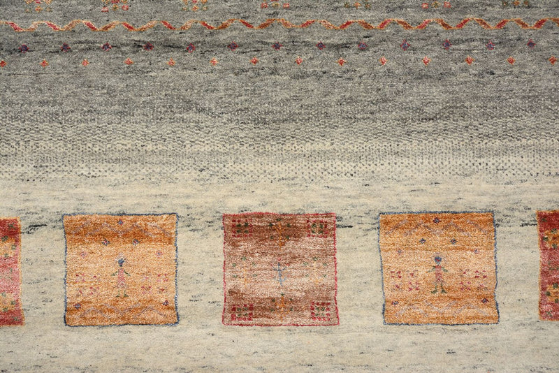 Alfombra Gabbeh - Loribaft Indus - 301 x 207 cm - beige oscuro
