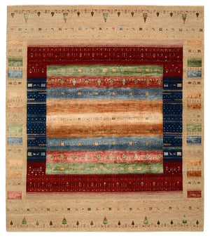 Alfombra Gabbeh - Loribaft Indus - 236 x 205 cm - multicolor