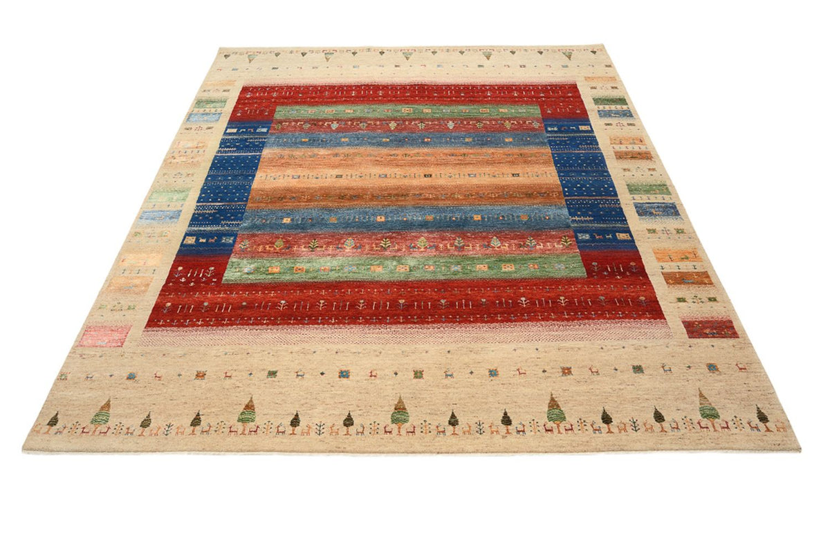 Alfombra Gabbeh - Loribaft Indus - 236 x 205 cm - multicolor