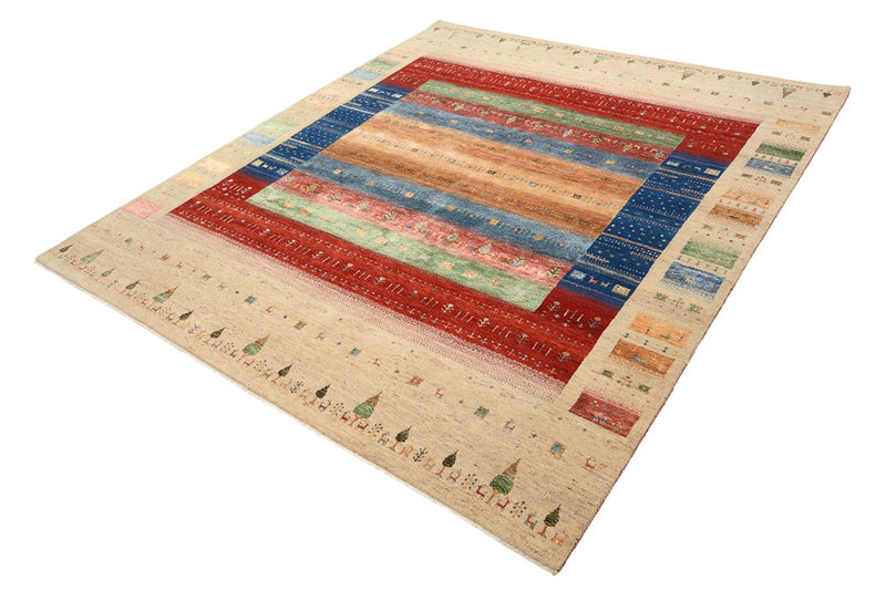 Alfombra Gabbeh - Loribaft Indus - 236 x 205 cm - multicolor