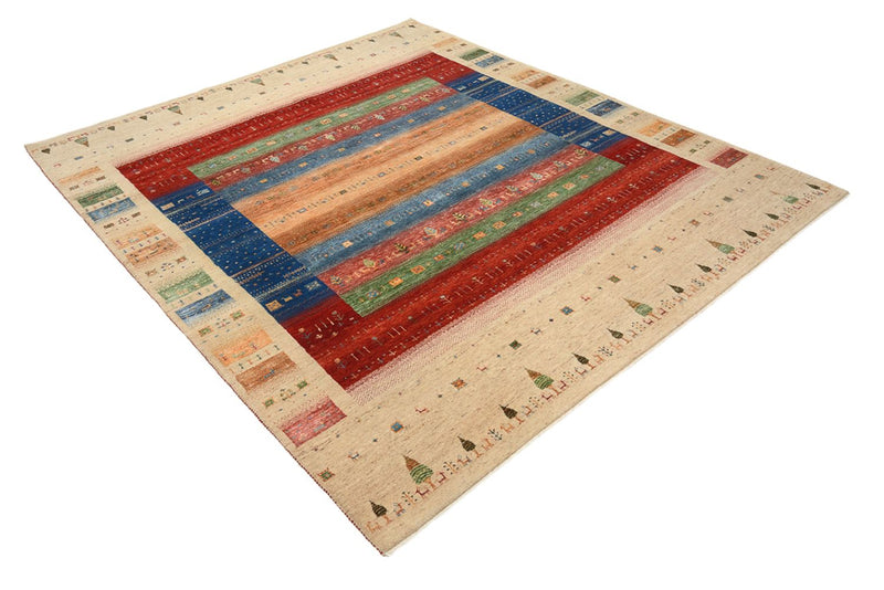 Alfombra Gabbeh - Loribaft Indus - 236 x 205 cm - multicolor