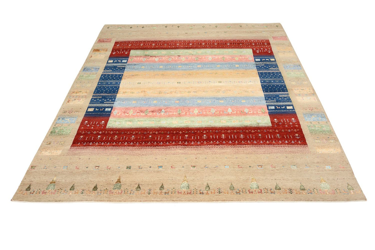 Alfombra Gabbeh - Loribaft Indus - 236 x 205 cm - multicolor