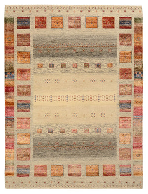Alfombra Gabbeh - Loribaft Indus - 205 x 154 cm - beige oscuro