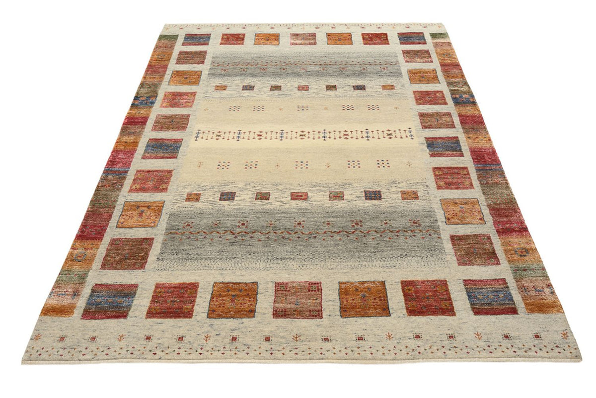 Alfombra Gabbeh - Loribaft Indus - 205 x 154 cm - beige oscuro
