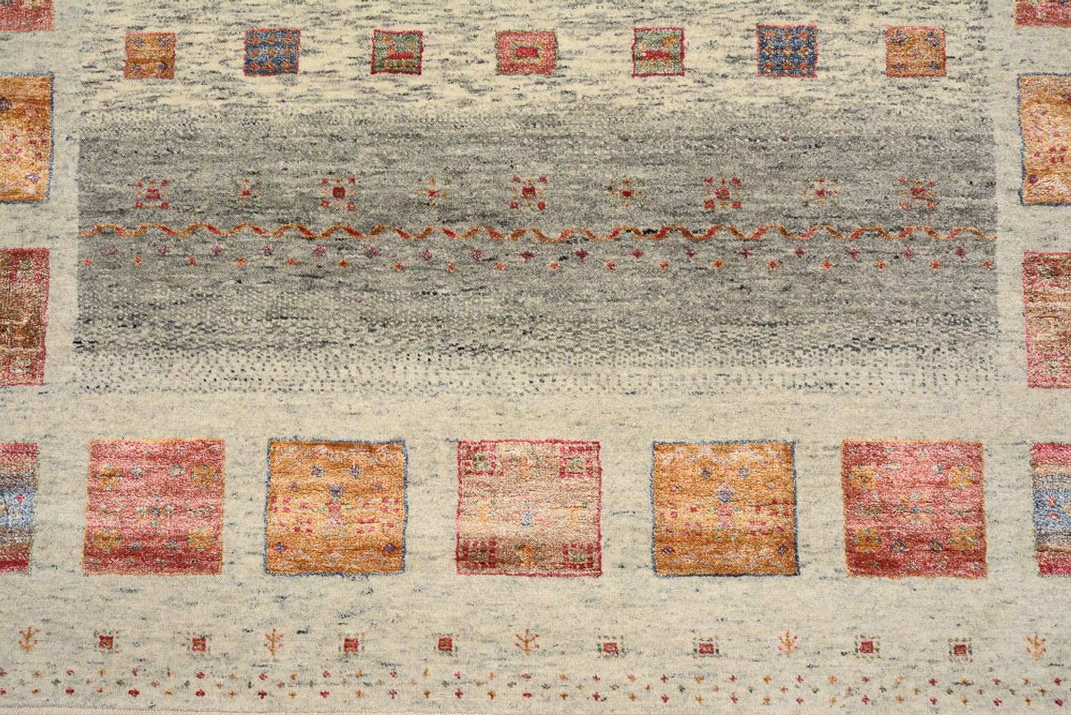 Alfombra Gabbeh - Loribaft Indus - 205 x 154 cm - beige oscuro