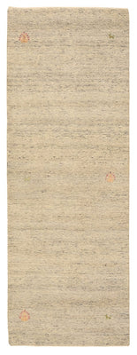 Alfombra de pasillo Alfombra Gabbeh - Loribaft Indus - 238 x 82 cm - beige oscuro