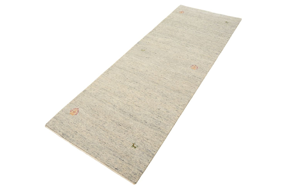 Alfombra de pasillo Alfombra Gabbeh - Loribaft Indus - 238 x 82 cm - beige oscuro