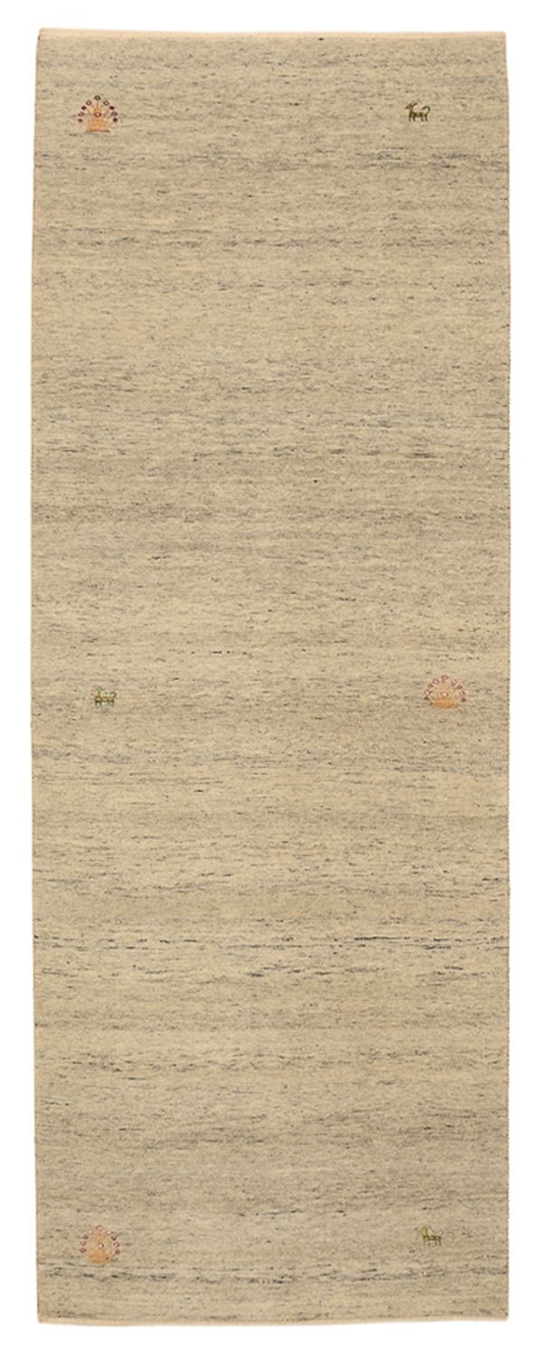 Alfombra de pasillo Alfombra Gabbeh - Loribaft Indus - 241 x 85 cm - beige oscuro