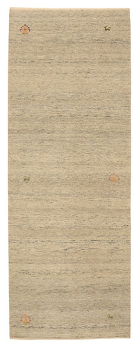Alfombra de pasillo Alfombra Gabbeh - Loribaft Indus - 241 x 85 cm - beige oscuro