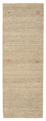 Alfombra de pasillo Alfombra Gabbeh - Loribaft Indus - 237 x 82 cm - beige oscuro
