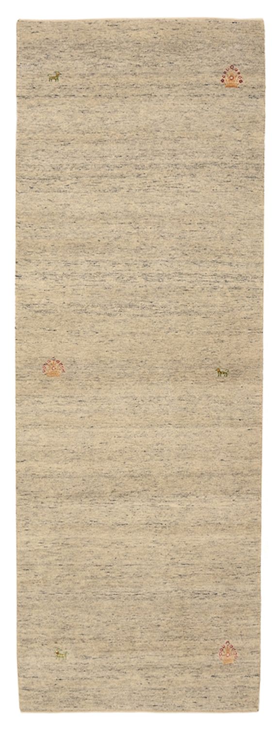 Alfombra de pasillo Alfombra Gabbeh - Loribaft Indus - 237 x 82 cm - beige oscuro