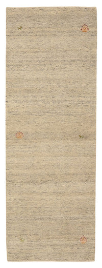 Alfombra de pasillo Alfombra Gabbeh - Loribaft Indus - 237 x 82 cm - beige oscuro