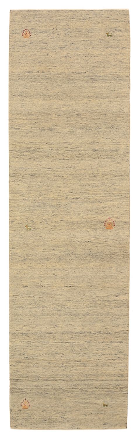 Alfombra de pasillo Alfombra Gabbeh - Loribaft Indus - 295 x 80 cm - beige oscuro