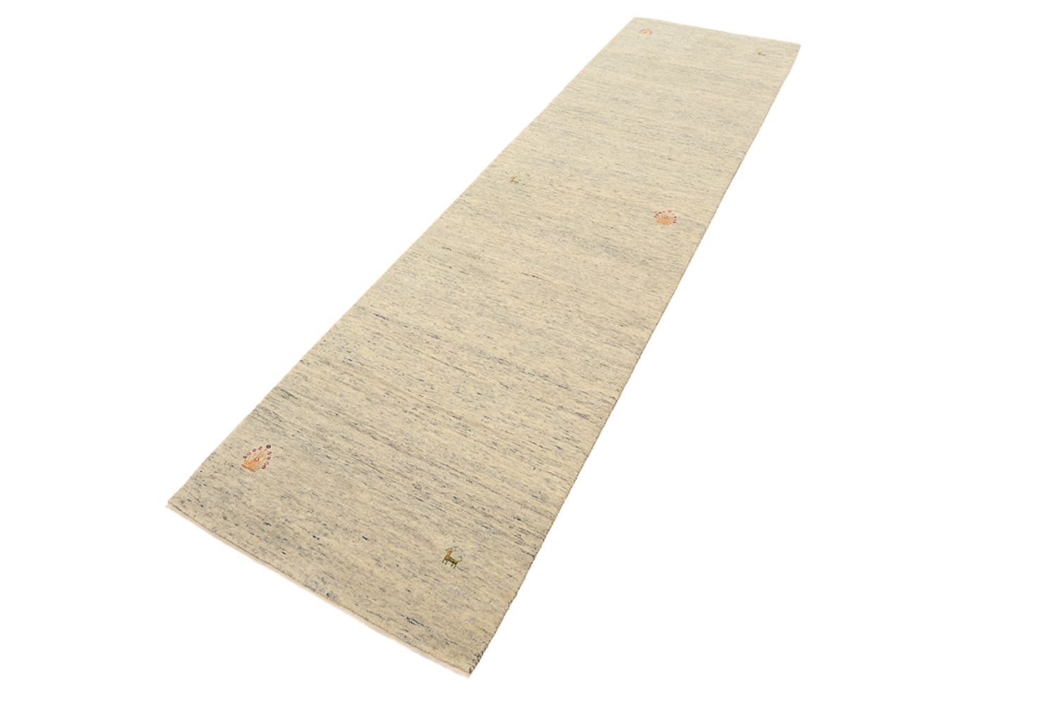 Alfombra de pasillo Alfombra Gabbeh - Loribaft Indus - 295 x 80 cm - beige oscuro