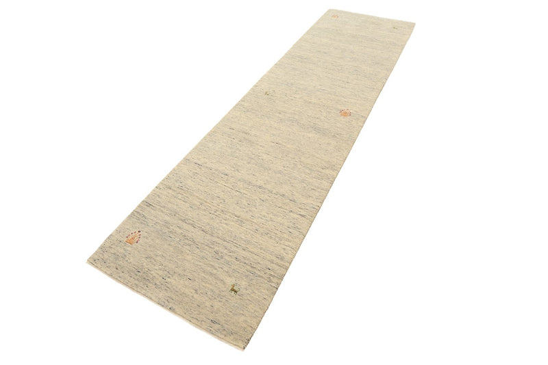 Alfombra de pasillo Alfombra Gabbeh - Loribaft Indus - 295 x 80 cm - beige oscuro