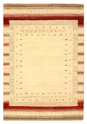 Alfombra Gabbeh - Loribaft Indus - 152 x 106 cm - beige claro