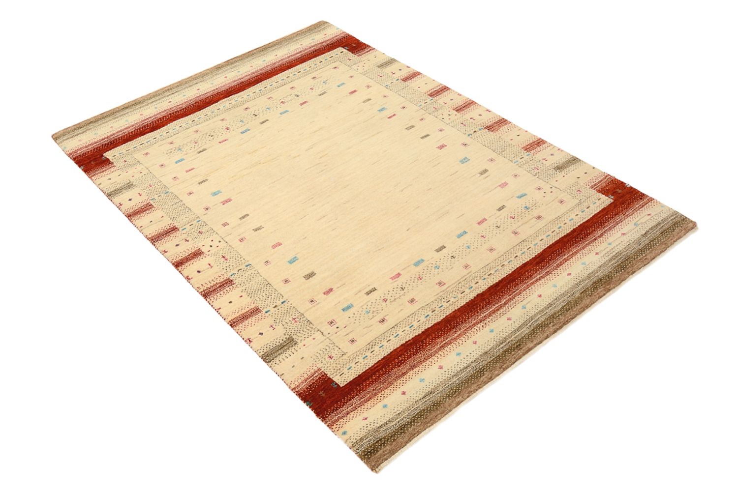 Alfombra Gabbeh - Loribaft Indus - 152 x 106 cm - beige claro