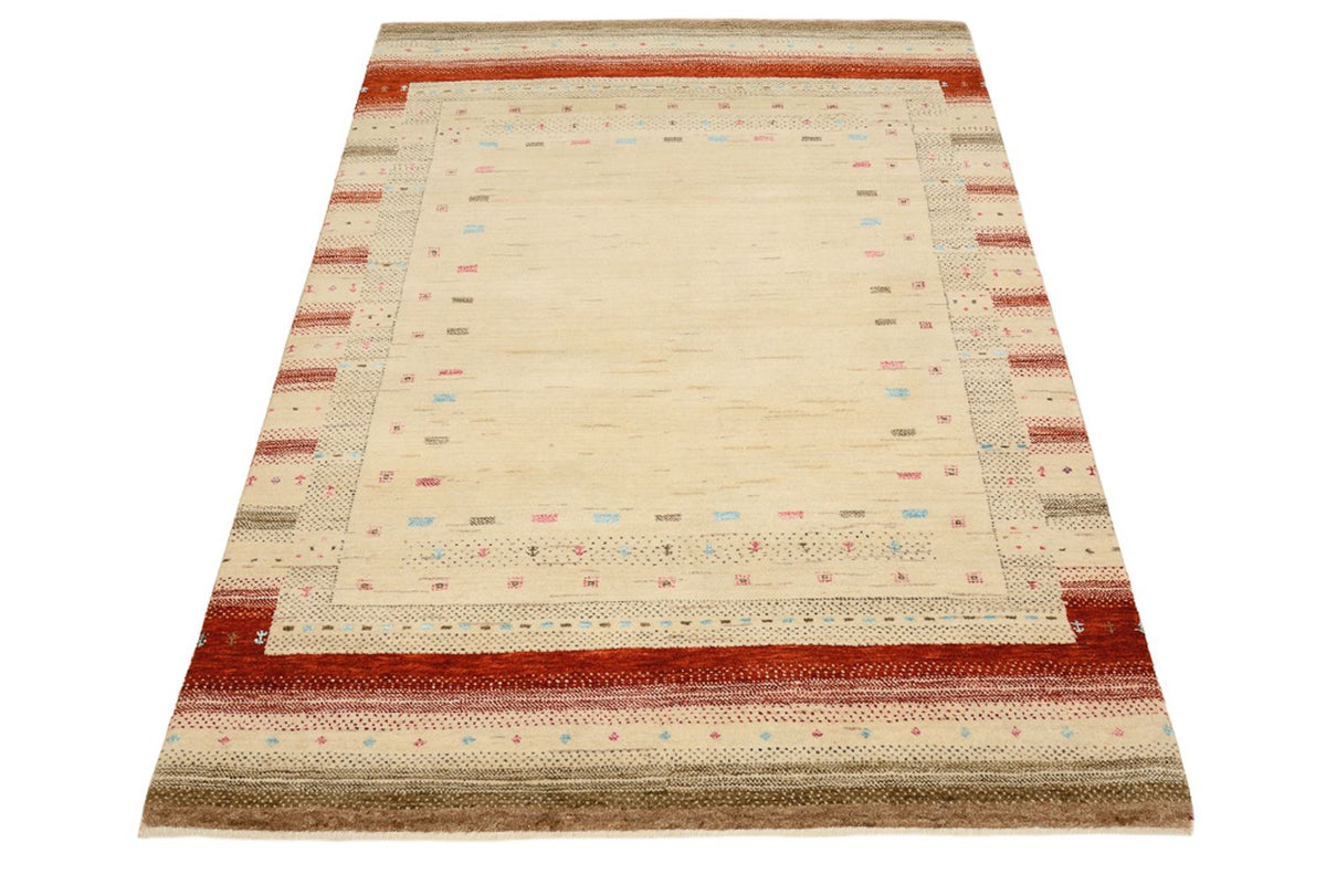 Alfombra Gabbeh - Loribaft Indus - 152 x 106 cm - beige claro