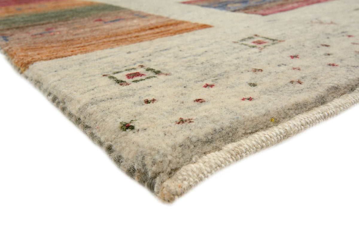 Alfombra Gabbeh - Loribaft Indus cuadrado  - 249 x 248 cm - beige oscuro