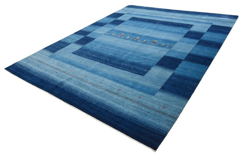 Alfombra Gabbeh - Loribaft Indus - 329 x 253 cm - azul marino