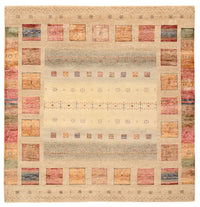 Alfombra Gabbeh - Loribaft Indus cuadrado  - 204 x 202 cm - beige claro