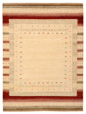 Alfombra Gabbeh - Loribaft Indus - 206 x 156 cm - beige claro