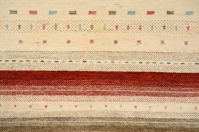 Alfombra Gabbeh - Loribaft Indus - 206 x 156 cm - beige claro