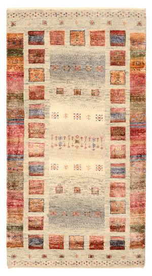Alfombra Gabbeh - Loribaft Indus - 139 x 74 cm - multicolor