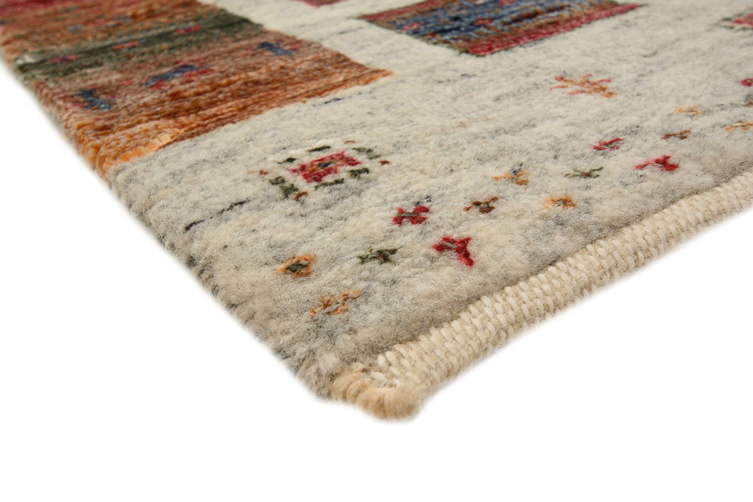 Alfombra Gabbeh - Loribaft Indus - 139 x 74 cm - multicolor