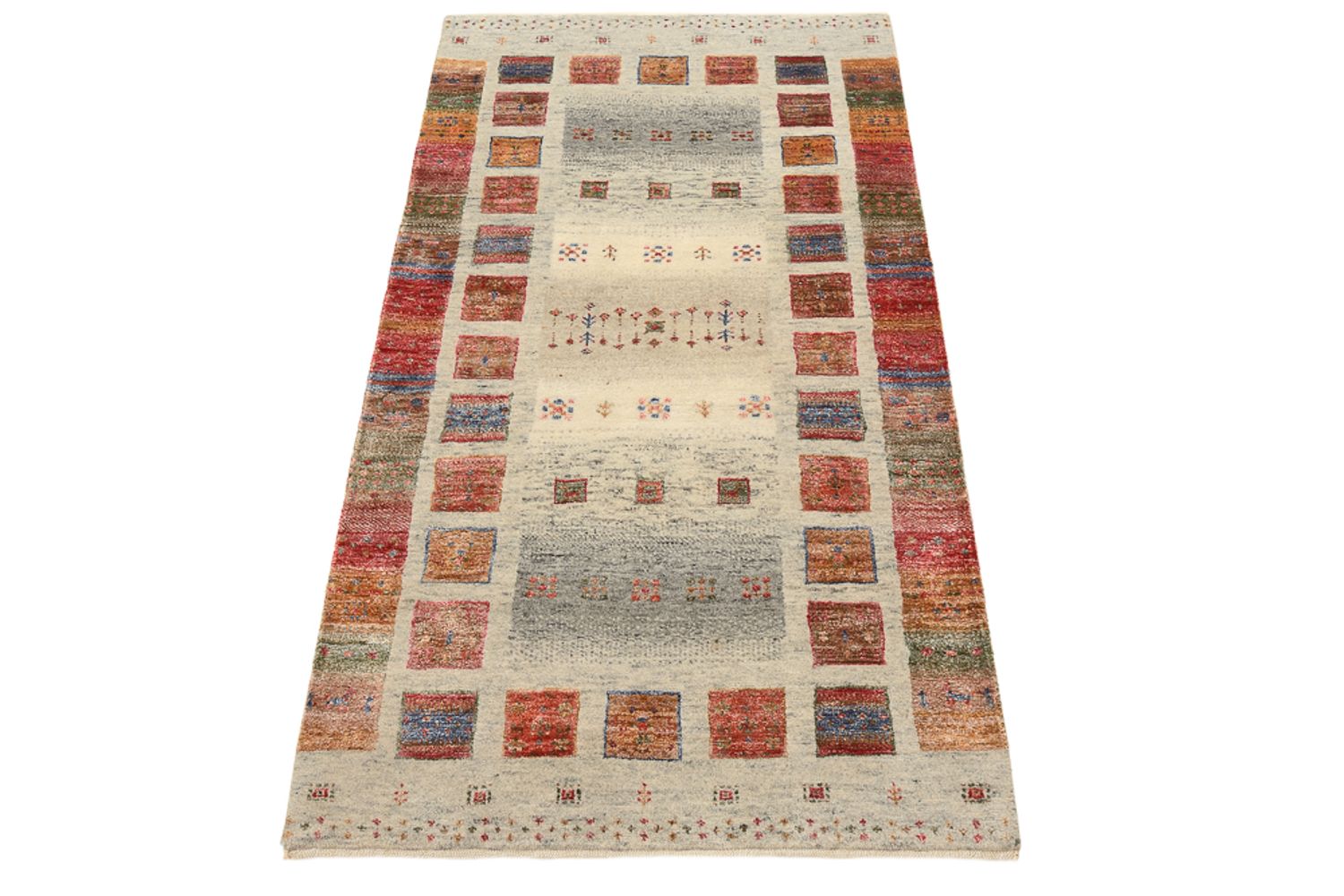 Alfombra Gabbeh - Loribaft Indus - 140 x 75 cm - multicolor