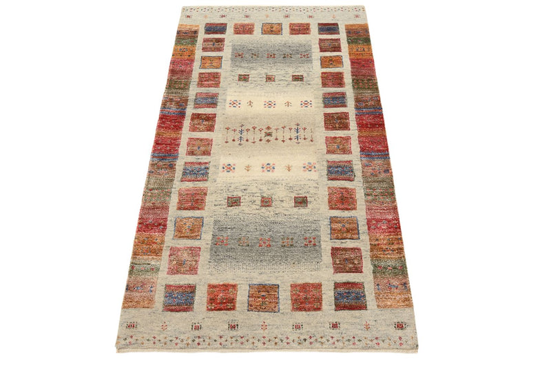 Alfombra Gabbeh - Loribaft Indus - 140 x 75 cm - multicolor