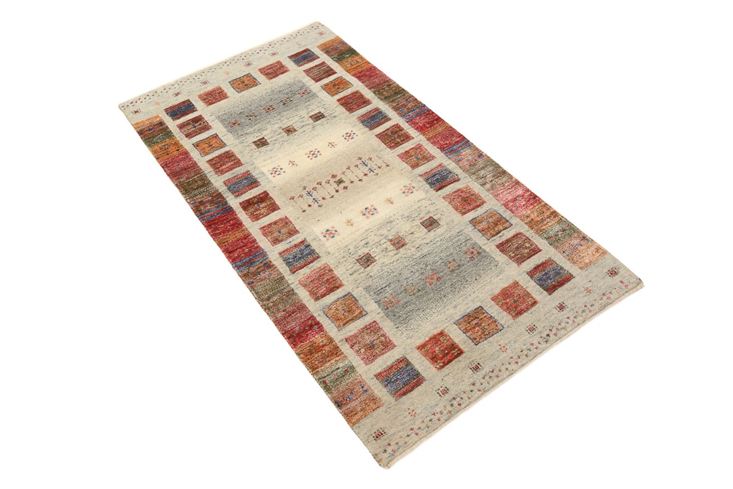 Alfombra Gabbeh - Loribaft Indus - 140 x 75 cm - multicolor