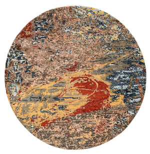 Alfombra de diseño redondo  - 182 x 180 cm - multicolor